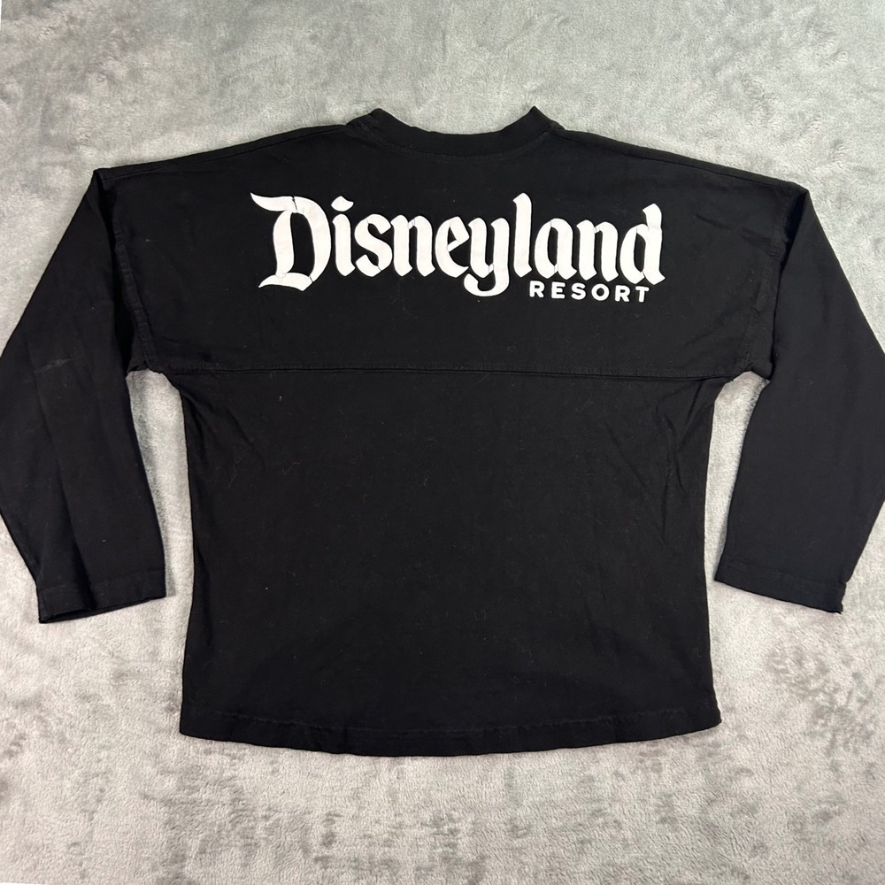 Disneyland Resort Spirit Jersey Black Long Sleeve Shirt XL Puff Print Logo